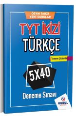 TYT İkizi Türkçe Tamamı Çözümlü 5 x 40 Deneme Sınavı Kurul Yayıncılık