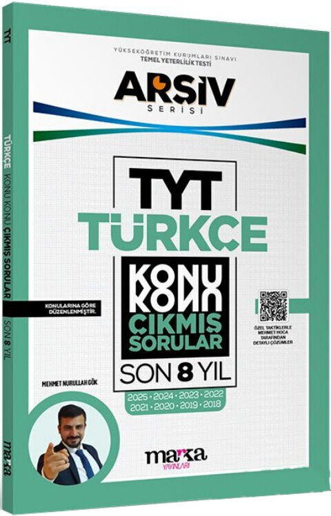TYT Türkçe Konu Konu Son 8 Yıl Çıkmış Sorular Marka Yayınları