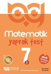 7. Sınıf Matematik 40 Yaprak Test Nitelik Yayınları