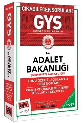 2023 Adalet Bakanlığı GYS Şef Merkez Kadrosu İçin Konu Özetli Soru Bankası Yargı Yayınları