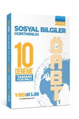 2022 ÖABT Sosyal Bilgiler Öğretmenliği Tamamı Çözümlü 10 Deneme Yediiklim Yayınları