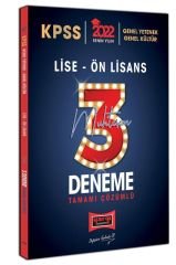 2022 KPSS GY GK Lise Ön Lisans Tamamı Çözümlü Muhteşem 3 Deneme Yargı Yayınları