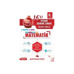 8. Sınıf Kırmızı Efsane Matematik 16 Deneme Sınavı Nartest Yayınları