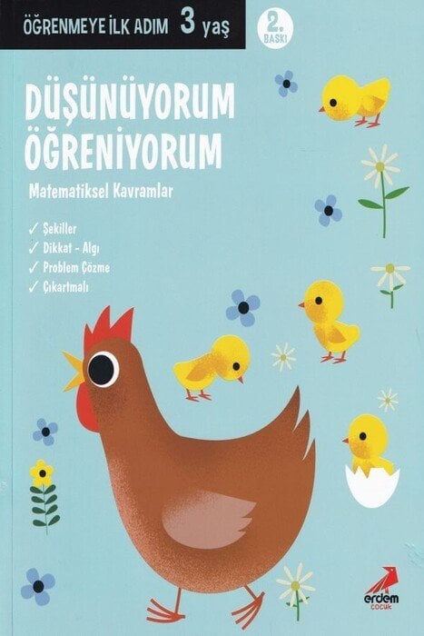 Düşünüyorum Öğreniyorum Öğrenmeye İlk Adım 3 Yaş  Erdem Çocuk Yayınları