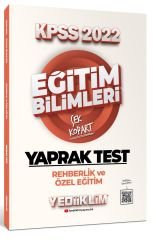 2022 KPSS Eğitim Bilimleri Rehberlik ve Özel Eğitim Çek Kopart Yaprak Test Yediiklim Yayınları