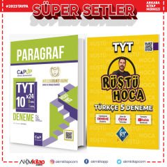 Çap Yayınları TYT Paragraf ve Rüştü Hoca Türkçe Deneme Seti 2 Kitap