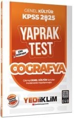 2025 KPSS Coğrafya Genel Kültür Çek Kopart Yaprak Test Yediiklim Yayınları