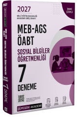 2027 MEB AGS ÖABT Sosyal Bilgiler Öğretmenliği 7 Deneme Pegem Yayınları