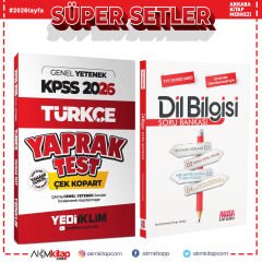Yediiklim Yayınları 2026 KPSS Genel Yetenek Türkçe Çek Kopart Yaprak Test ve AKM Dil Bilgisi Soru Bankası Seti 2 Kitap