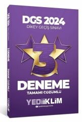 2024 DGS Tamamı Çözümlü 3 Deneme Yediiklim Yayınları