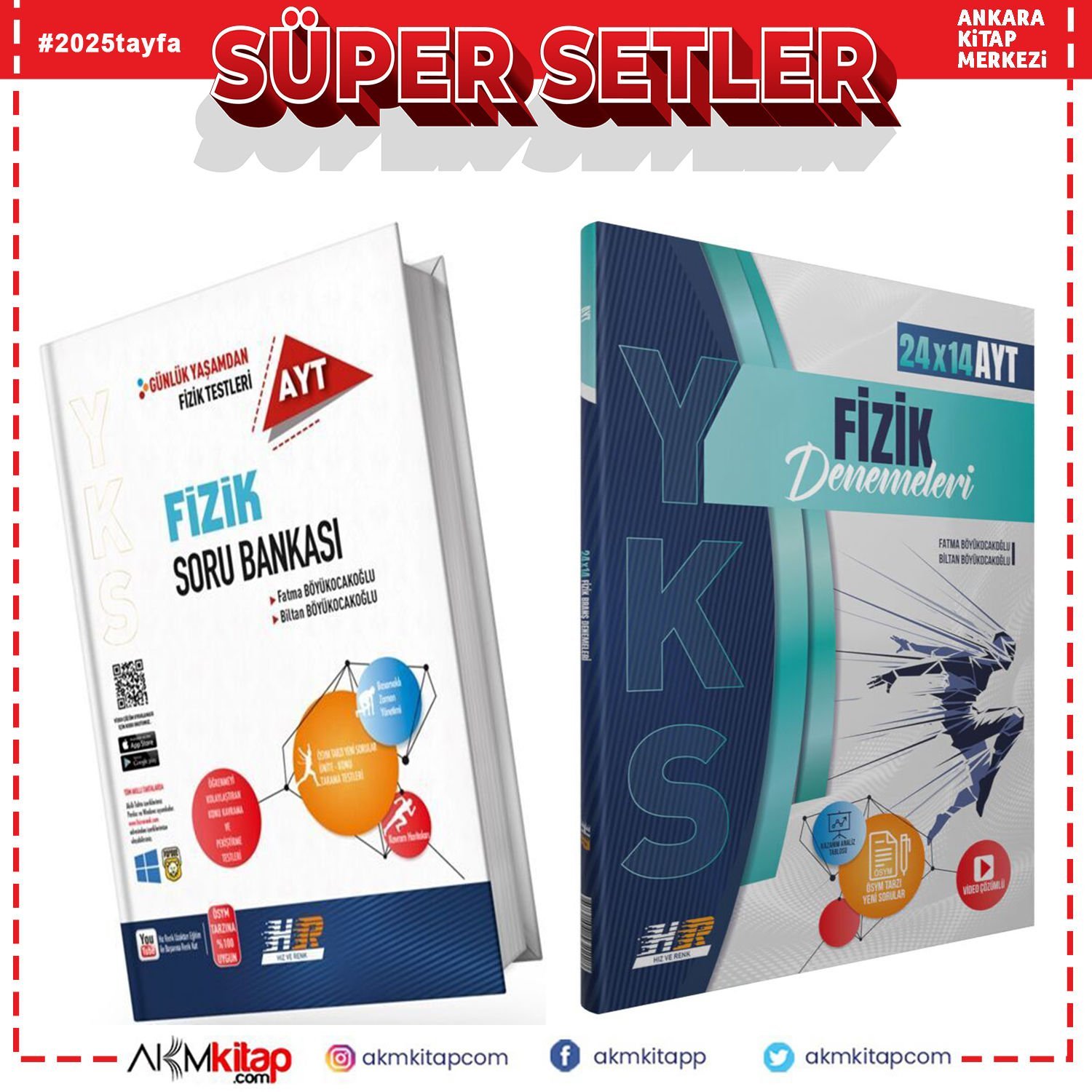 Hız ve Renk AYT Fizik Soru ve Deneme Seti 2 Kitap