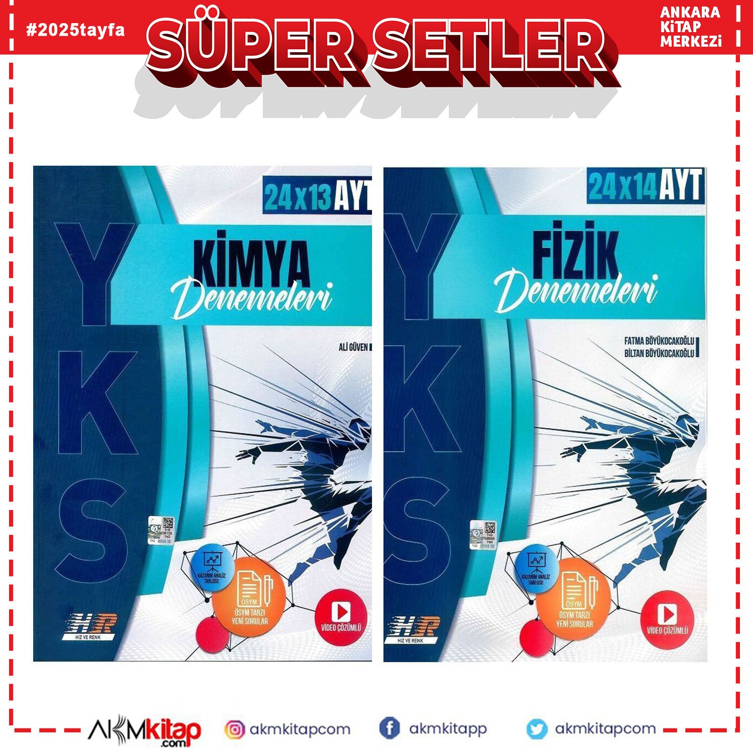 Hız ve Renk AYT Fizik ile Kimya Deneme Seti 2 Kitap