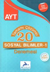AYT Sosyal Bilimler 1 Tamamı Çözümlü 20 Denemesi PRF Yayınları