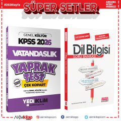 Yediiklim Yayınları 2026 KPSS Genel Kültür Vatandaşlık Çek Kopart Yaprak Test ve AKM Dil Bilgisi Soru Bankası Seti 2 Kitap