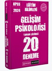 2024 KPSS Eğitim Bilimleri Gelişim Psikolojisi 20 Deneme Pegem Yayınları