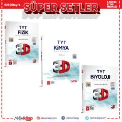 3D TYT Fizik Kimya ve Biyoloji Soru Bankası Seti 3 Kitap