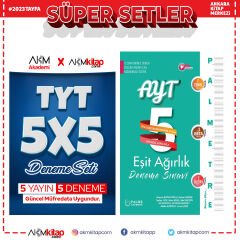 AKM Kitap TYT 5 Deneme ve Palme AYT Eşit Ağırlık Özel 5 Deneme Seti 2 Kitap