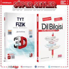 3D TYT Fizik ve AKM Dil Bilgisi Soru Bankası Seti 2 Kitap
