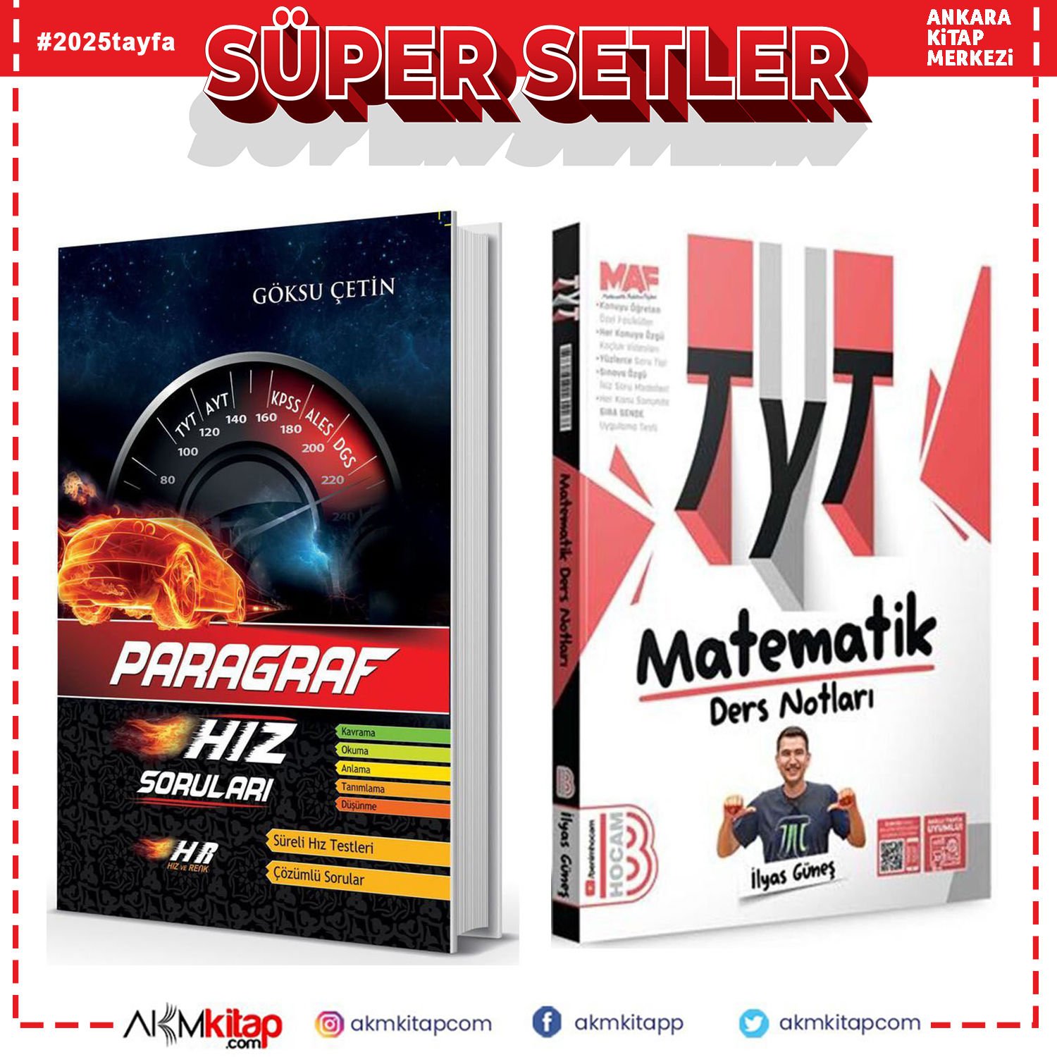 Benim Hocam TYT Matematik Video Ders Notları ve Hız Renk Paragraf Soru Bankası 2 Kitap Set