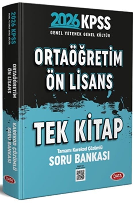 2026 KPSS Genel Yetenek Genel Kültür Tek Kitap Ortaöğretim Ön Lisans Soru Bankası Data Yayınları