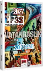 2027 KPSS Tüm Sınavlara Yönelik Vatandaşlık Tamamı Çözümlü 20 Deneme Yargı Yayınları