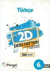 6. Sınıf Türkçe 2D Ders Defteri Pergel Yayınları