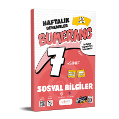 7. Sınıf Sosyal Bilgiler Bumerang Haftalık Denemeler Günay Yayınları