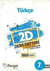 7. Sınıf Türkçe 2D Ders Defteri Pergel Yayınları