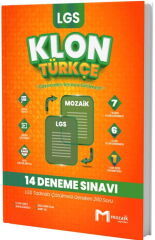 8. Sınıf LGS Türkçe Klon 14 Deneme Mozaik Yayınları