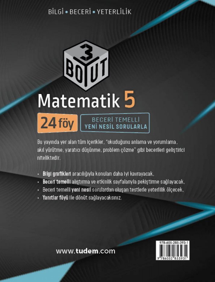 5. Sınıf Matematik 3 Boyut Föy Tudem Yayınları