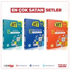 KöşeBilgi AYT Matematik Kimya ve Biyoloji Deneme Seti 3 Kitap