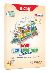 3. Sınıf 1. Dönem Konu Soru Etkinlik Kitabı Puan Yayınları