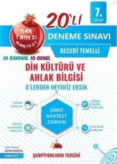 7. Sınıf Din Kültürü ve Ahlak Bilgisi Nar Tanesi 20 li Deneme Sınavı Nartest Yayınları