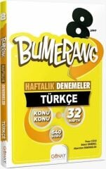 8. Sınıf Türkçe Bumerang Konu Konu Haftalık Denemeler Günay Yayınları
