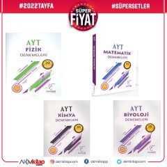 Karekök Yayınları AYT Matematik Kimya Fizik ve Biyoloji Deneme Seti 4 Kitap