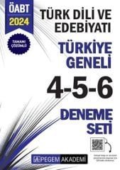2024 ÖABT Türk Dili ve Edebiyatı Öğretmenliği Türkiye Geneli 4-5-6 Deneme Pegem Yayınları
