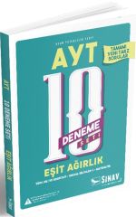 AYT Eşit Ağırlık 10 Deneme Seti Sınav Dergisi Yayınları