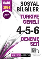 2024 ÖABT Sosyal Bilgiler Öğretmenliği Türkiye Geneli 4-5-6 Deneme Seti Pegem Yayınları