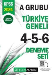 2024 KPSS A Grubu Türkiye Geneli 4-5-6 Deneme Seti Pegem Yayınları