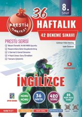 8. Sınıf Haftalık İngilizce Denemeleri Omega Nartest Yayınları