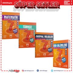 Mozaik 7.Sınıf Türkçe Matematik Fen ve Sosyal Bilimler Soru Bankası Seti 4 Kitap