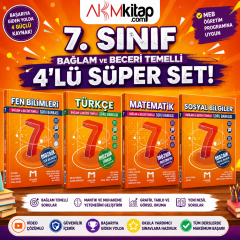 Mozaik 7.Sınıf Türkçe Matematik Fen ve Sosyal Bilimler Soru Bankası Seti 4 Kitap