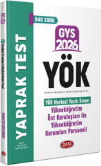 Yükseköğretim Üst Kuruluşları ile Yükseköğretim Kurumları Personeli YÖK Yaprak Test Data Yayınları