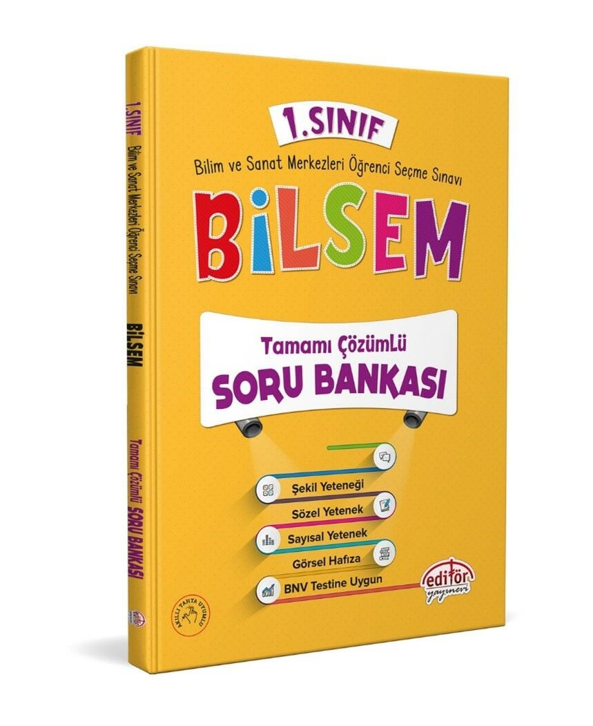 1. Sınıf Bilsem Tamamı Çözümlü Soru Bankası Editör Yayınları