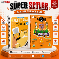 Arı Yayıncılık 5. Sınıf Türkçe Akıllı Defteri ve Lodos Eğlenceli Paragraf Soru Bankası Seti 2 Kitap