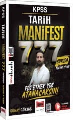 KPSS Tarih Manifest Serisi 777 Soruda Tamamı Video Çözümlü Tekrar Kitabı Yargı Yayınları