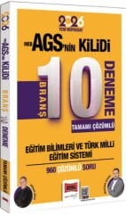 2026 MEB AGS nin Kilidi Eğitim Bilimleri Tamamı Çözümlü 10 Branş Deneme Yargı Yayınları
