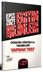 2021 KPSS Eğitim Bilimleri Öğretim Yöntem ve Teknikleri Çek Kopart Yaprak Test Yediiklim Yayınları