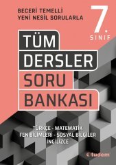 7. Sınıf Beceri Temelli Tüm Dersler Soru Bankası Tudem Yayınları