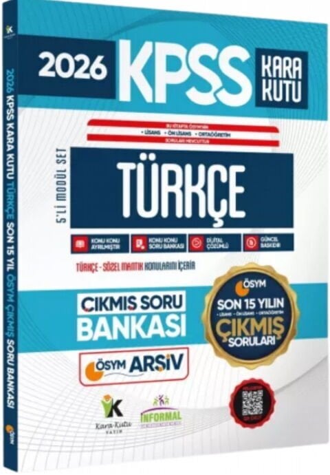 2026 FULL KPSS Lisans Önlisans Ortaöğretim Türkçe nin Kara Kutusu ÖSYM Çıkmış Soru Bankası Son 15 Yıl İnformal Yayınları